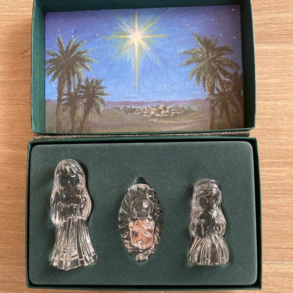 The Marquis Waterford Crystal The Nativity Collection Holy Family Set